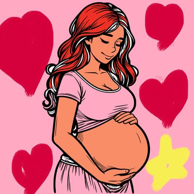 woman heavily pregnant realistic