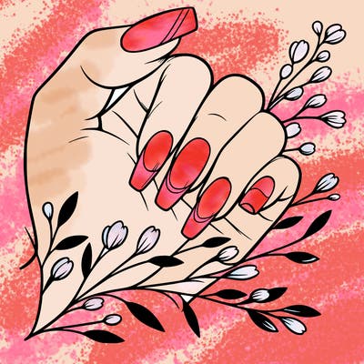 nails with french tip