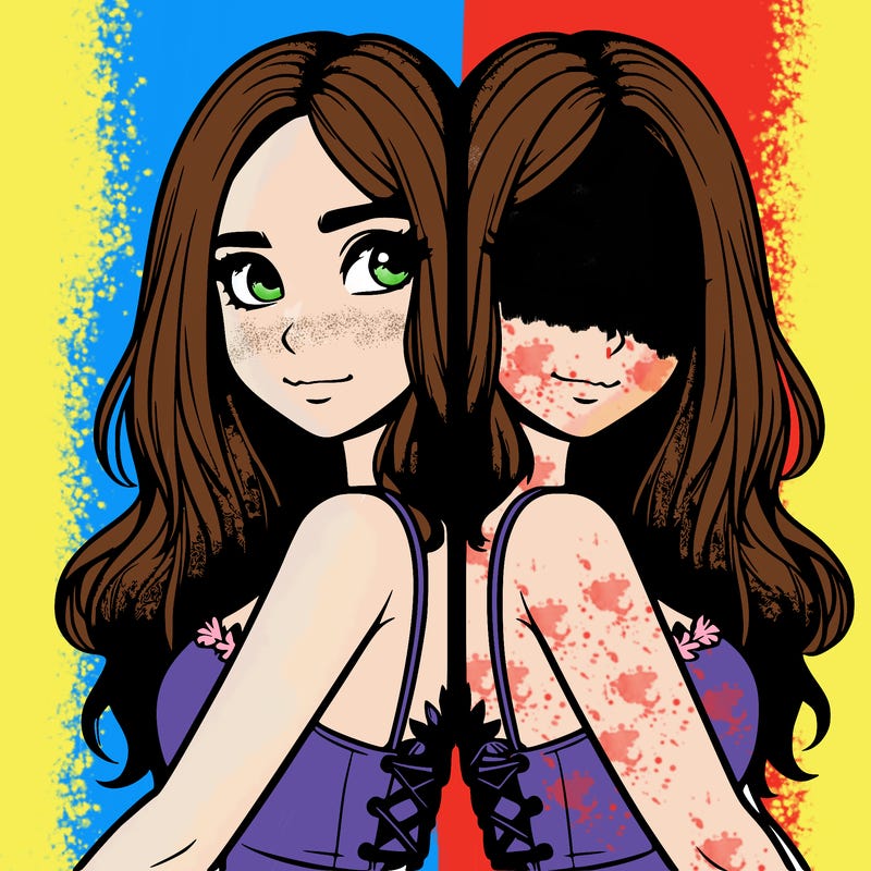 a realistic girl split