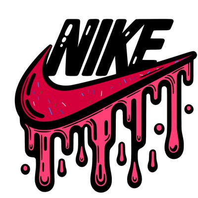 dripping nike logo