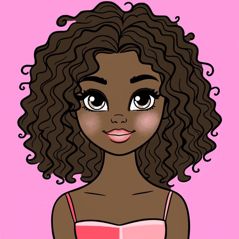 woman with curly hair