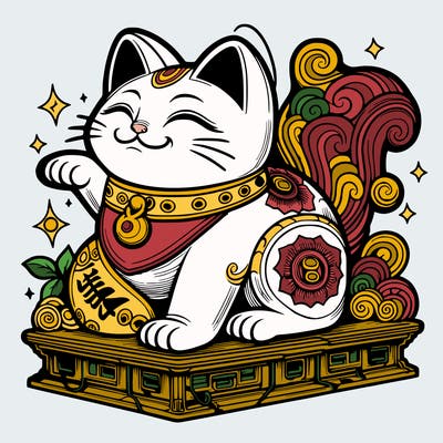 lucky cat statue from japan