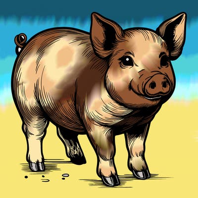 realistic pig
