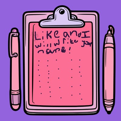 blank clip board with pen