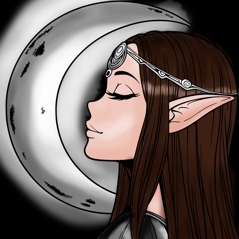 a realistic moon elf