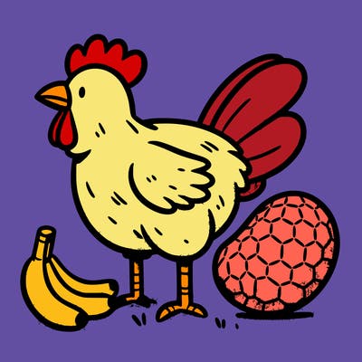 chicken banana golfball thing