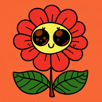 flower with eyes