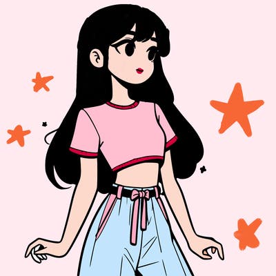 girl in a cute crop top