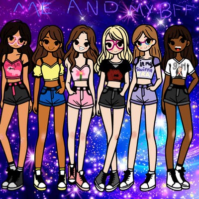 a group of girls wearing crop tops and shorts