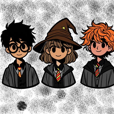 harry potter ron wesley and hermione granger