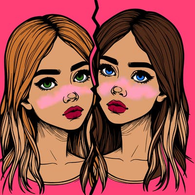 realistic girl split