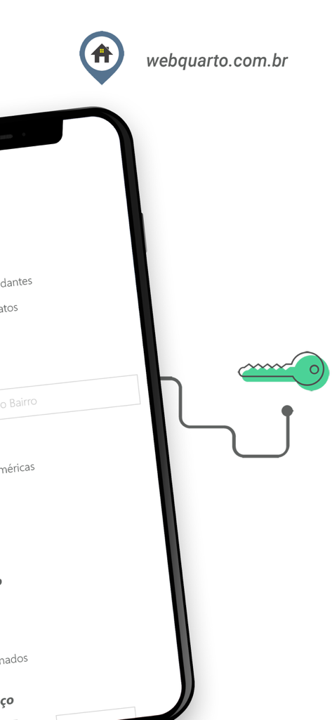 WebQuarto - WebQuartoモバイルアプリのインターフェース、ルームメイトやシェアハウス検索用