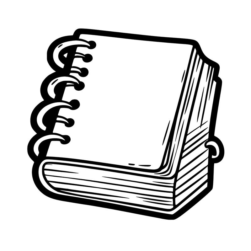 a plain notebook