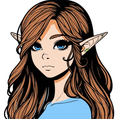 elf girl realistic dark fantasy