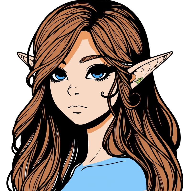 elf girl realistic dark fantasy