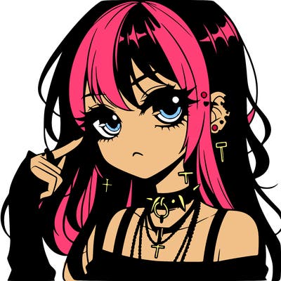 goth anime girl