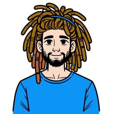 man with dreads