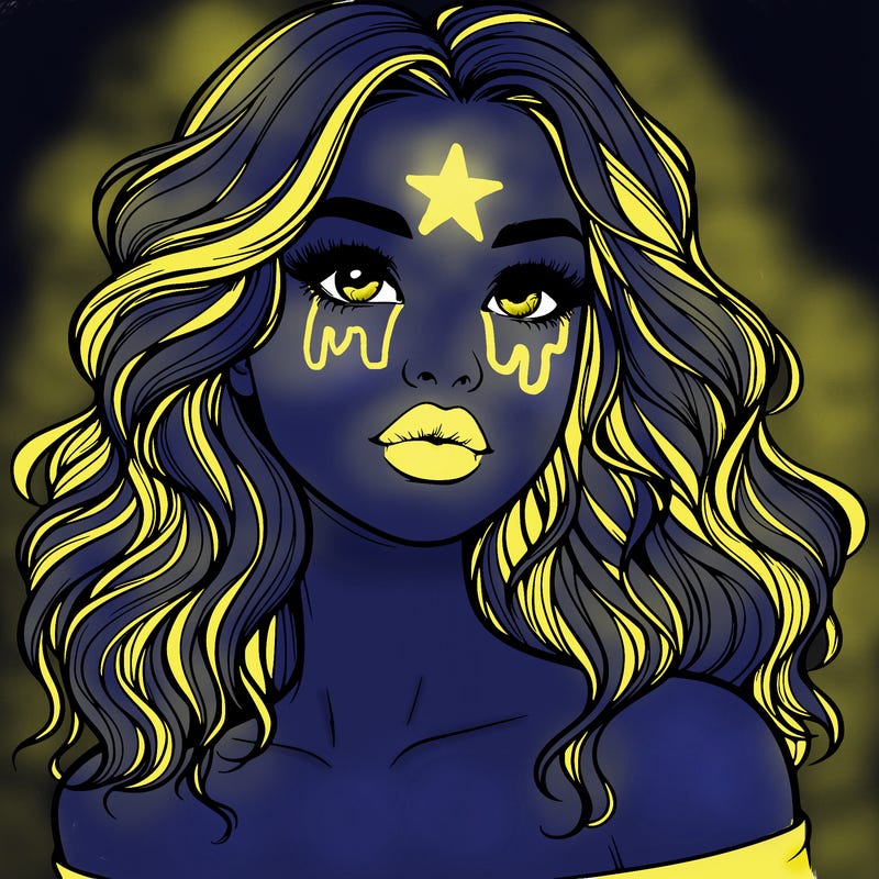 realistic girl with wavy hair and lips