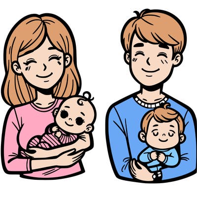 mom and dad and baby