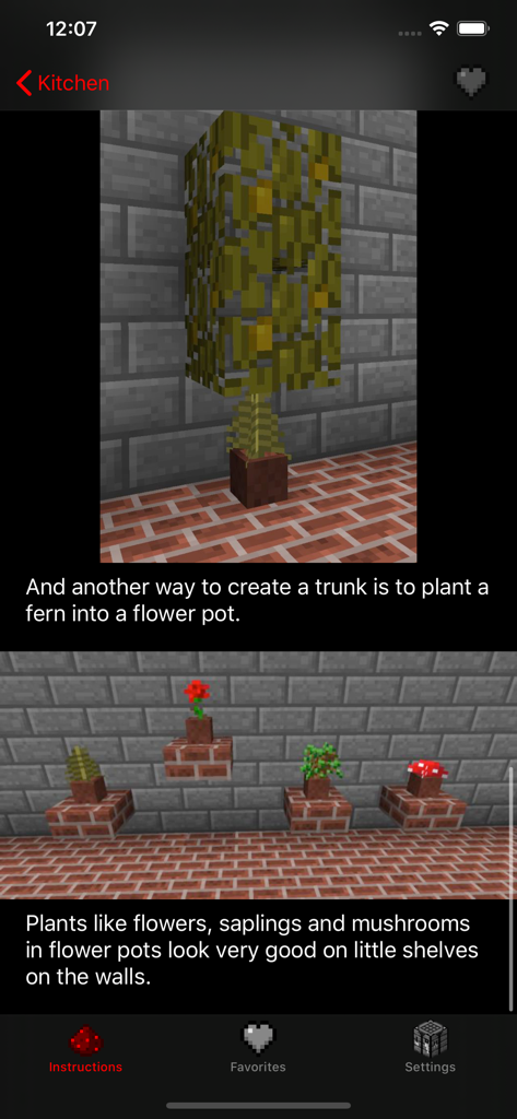 iFurniture Minecraft Designs - Tutorial para crear plantas de interior de Minecraft y estantes decorativos de pared con macetas