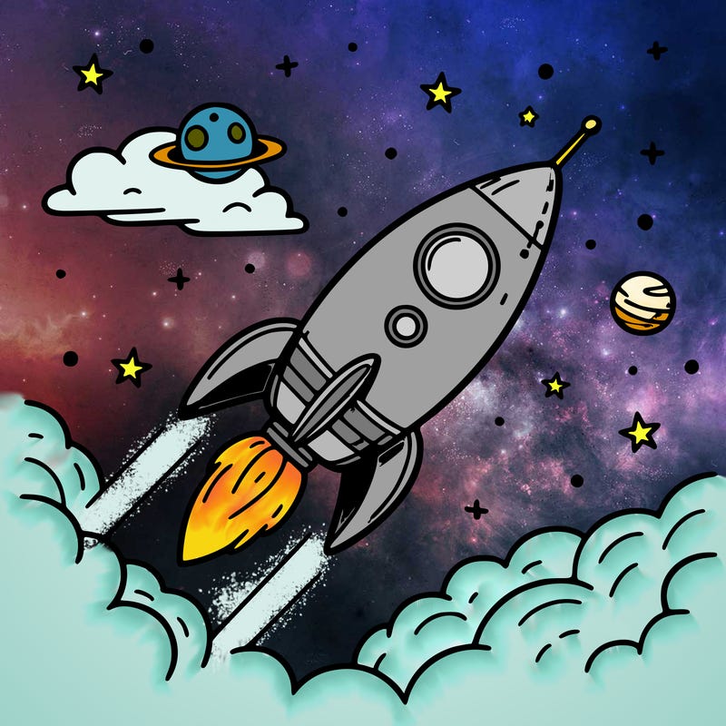 rocket in space