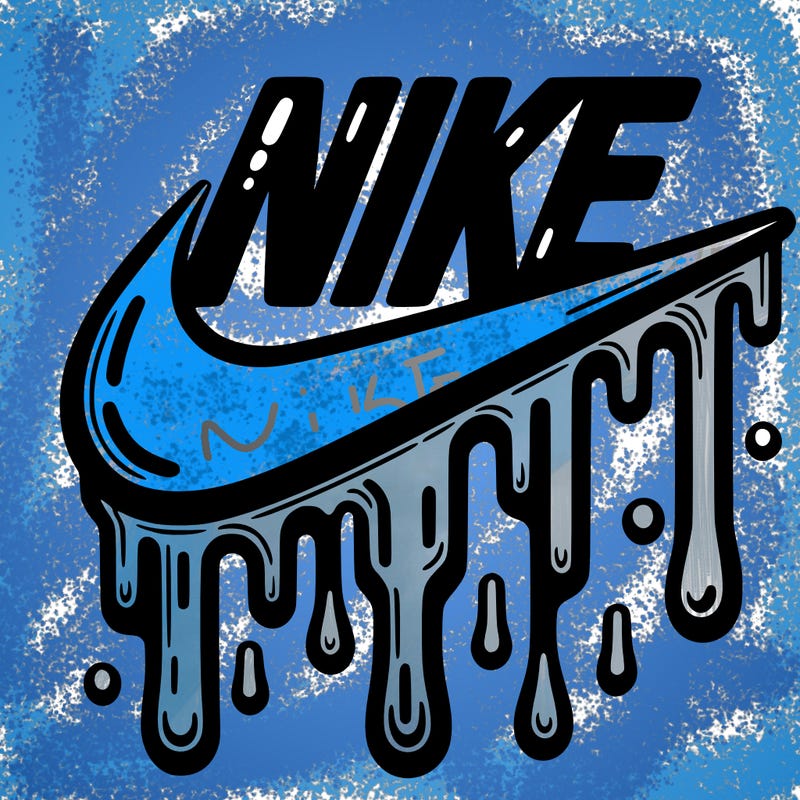 dripping nike logo