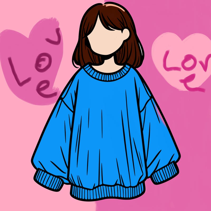 girl with baggy shirt