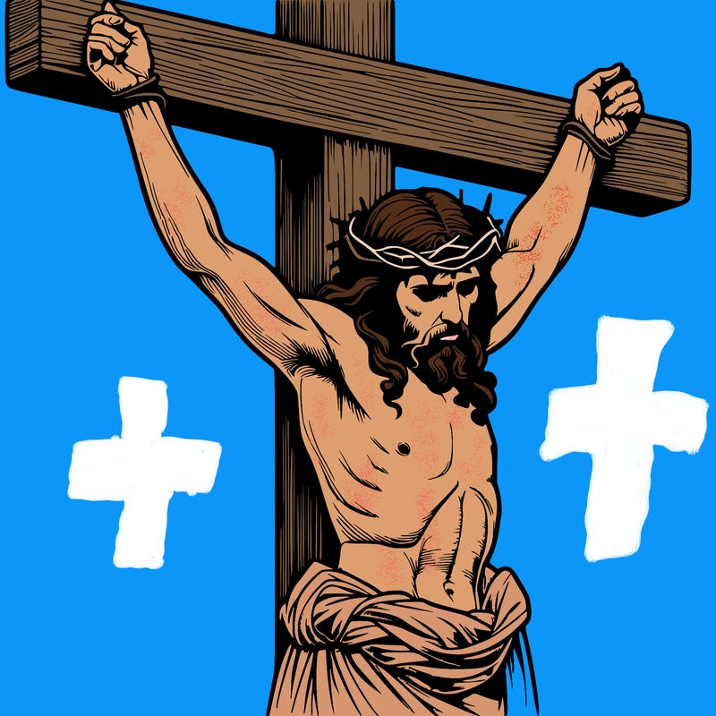 jesus realistic on the cross