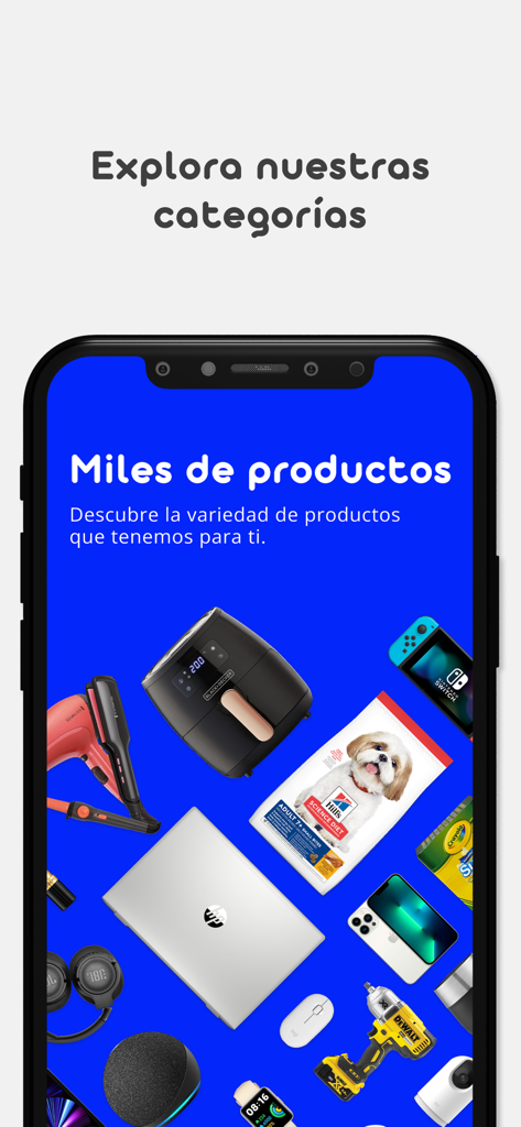 Pacifiko - Pacifiko mobile app showing thousands of available products across different categories like electronics and household items