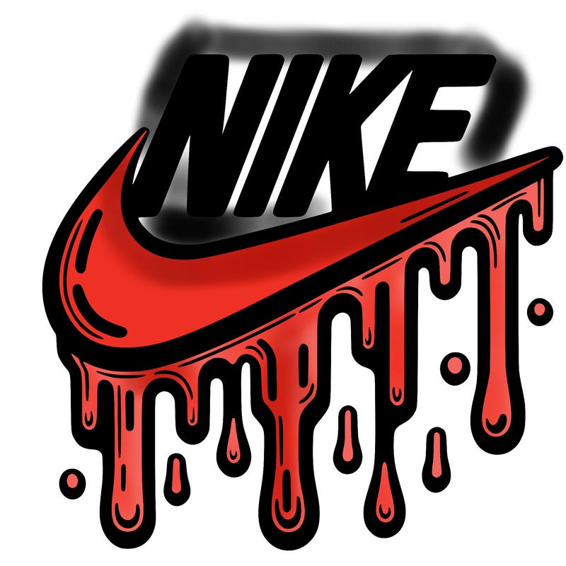 dripping nike logo