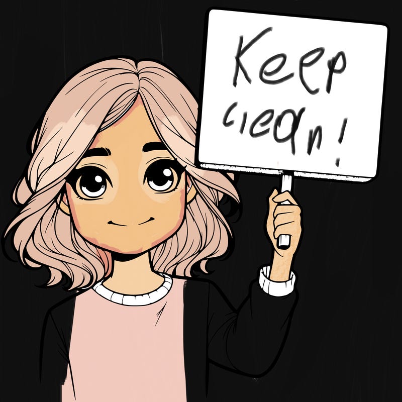 realistic girl holding up a sign