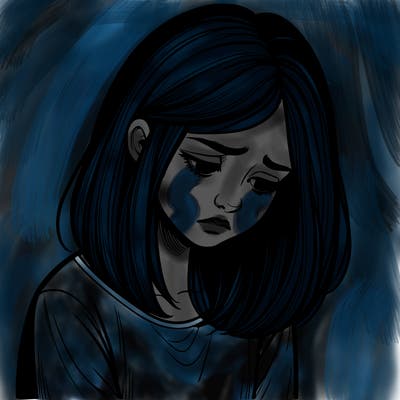 realistic sad girl