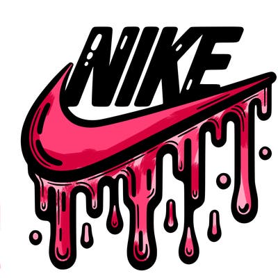 dripping nike logo