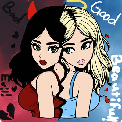 realistic girl split