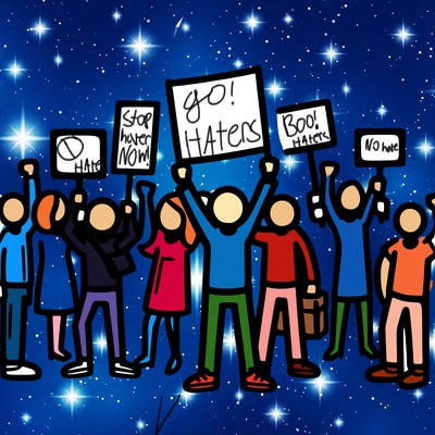 people demonstrating