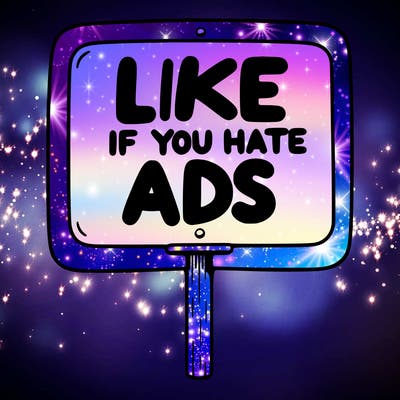 a sign that says like if you hate ads