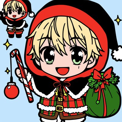 christmas manga character