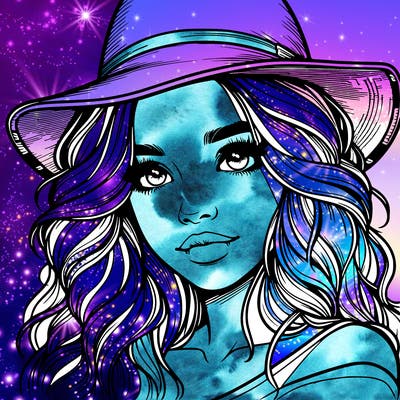 realistic girl with hat