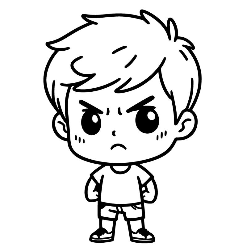 a short peron that is angry