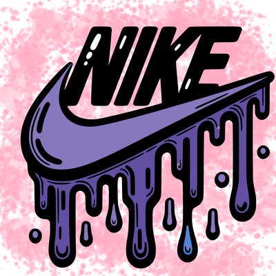 dripping nike logo