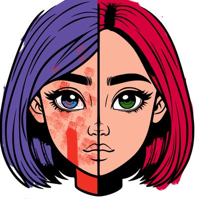 realistic girl split