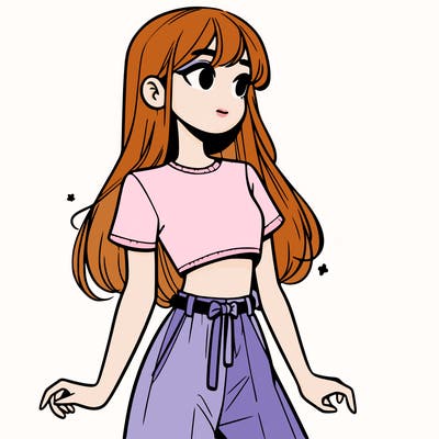 girl in a cute crop top