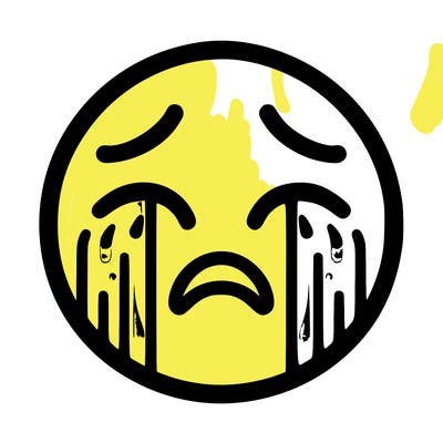 a crying emoji