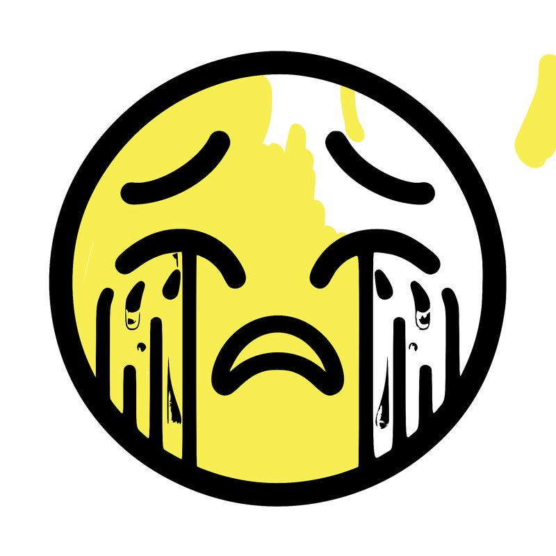 a crying emoji