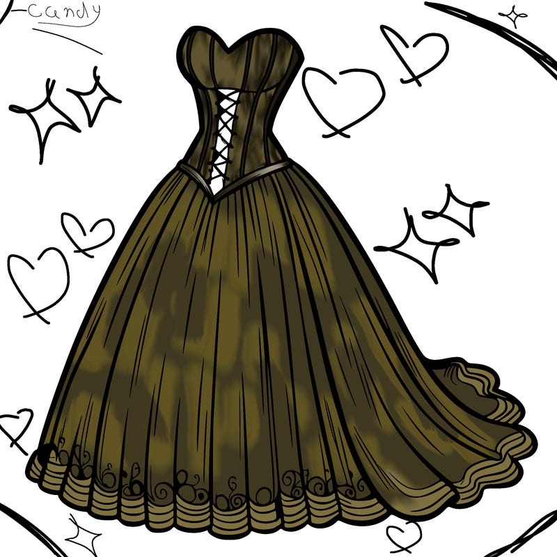 wedding dress-corset and a long and flowy skirt