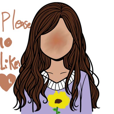 girl with hair but no face