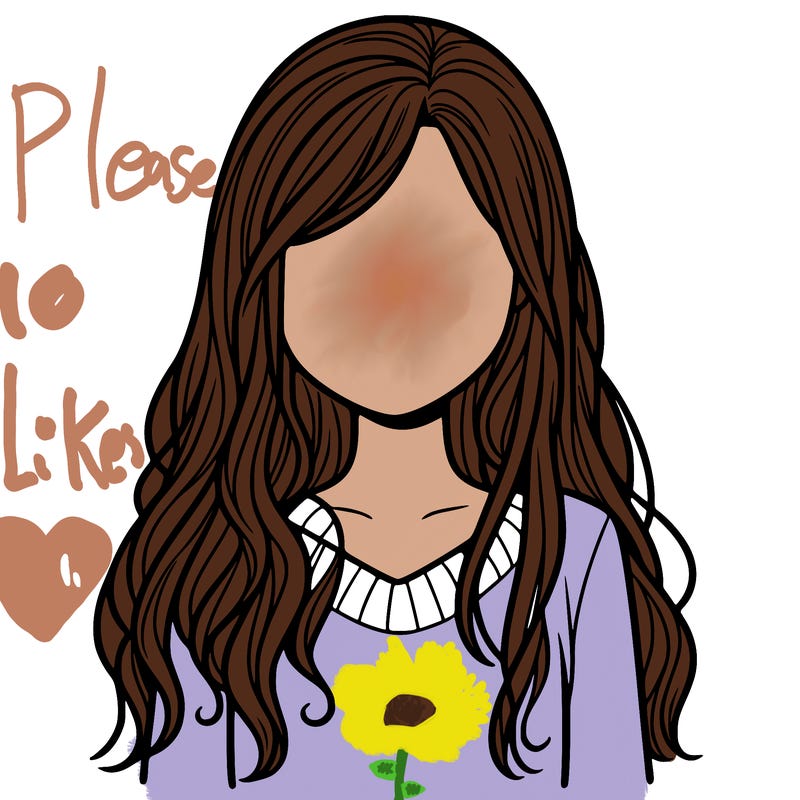 girl with hair but no face