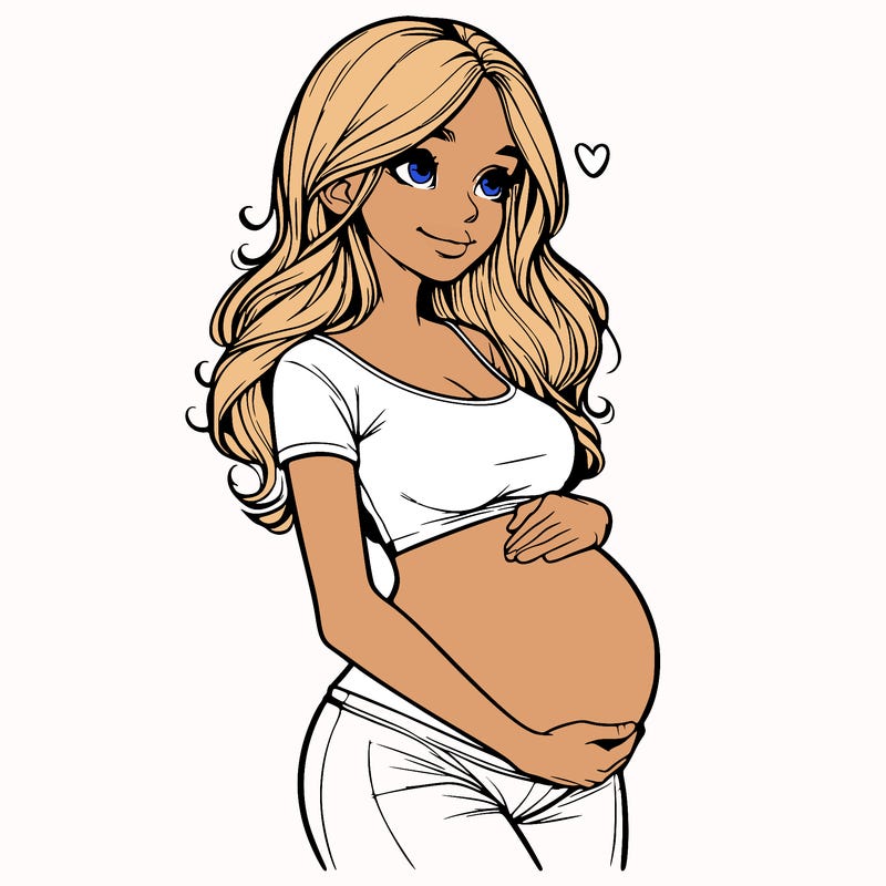 realistic pregnant girl