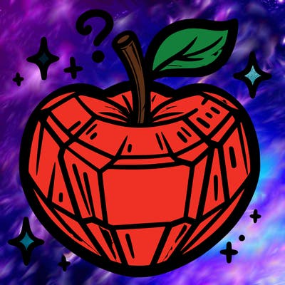 very shiny crystal apple