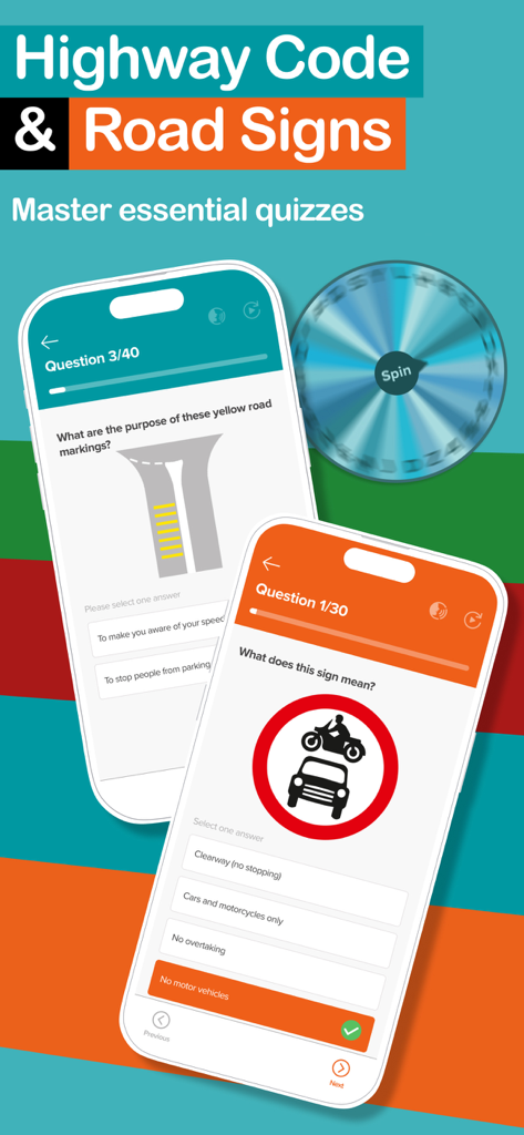 Driving Theory Test 4 in 1 Kit - UK highway code and road signs mock test quizzes in the app